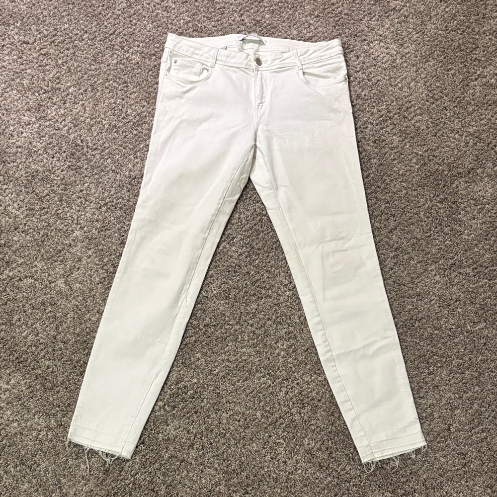 Zara Women's White Skinny Jeans